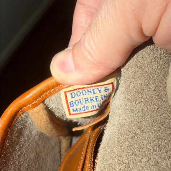 Dooney & Bourke All Weather Leather Crossbody Bag Tan Brown Pebbled AWL Vintage - Picture 7 of 13